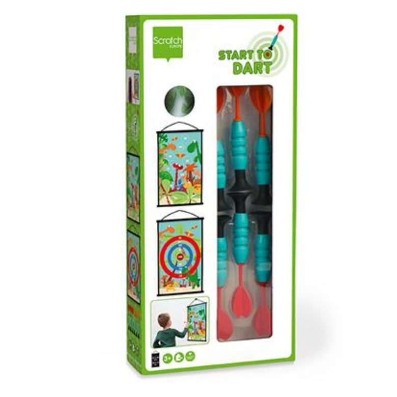 Scratch Детски дартс с две игри - Динозаври