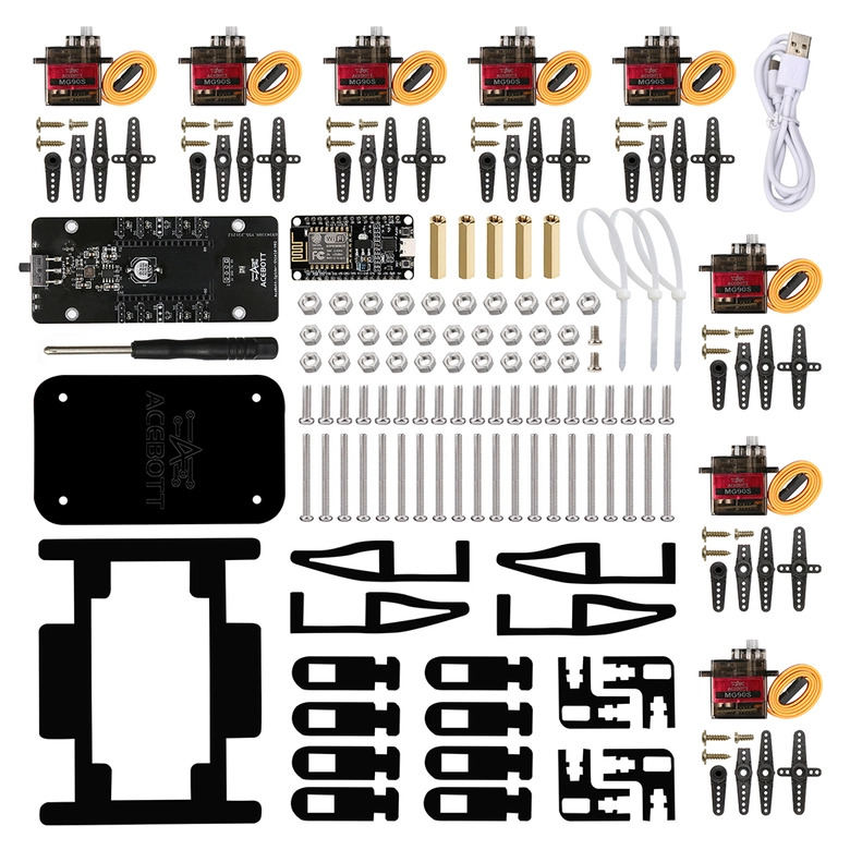 ACEBOTT Комплект за четириног бионичен паяк-робот (ESP8266)