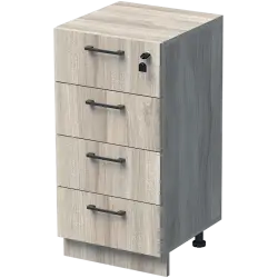 ШКАФ УНИ 40X52 Н=80СМ С 4 ЧЕКМЕДЖЕТА СЪС ЗАКЛЮЧВАНЕ НА ЦОКЪЛ