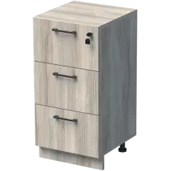ШКАФ УНИ 40X42 Н=80СМ С 3 ЧЕКМЕДЖЕТА СЪС ЗАКЛЮЧВАНЕ НА ЦОКЪЛ