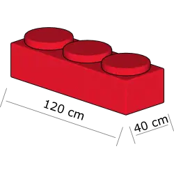 ПЕЙКА ЛЕГО 120X40 Н=35СМ ТРОЙНА