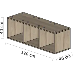 МОДУЛЕН ПОДИУМ КЛИК 120X40 Н=40СМ ТРОЕН