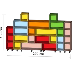 СЕКЦИЯ ТЕТРИС 270X35 Н=158СМ ВАРИАНТ 5