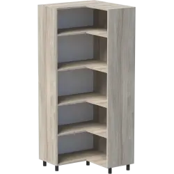 ШКАФ ЪГЛОВ УНИ 80X80 Н=190СМ ОТВОРЕН НА РАФТОВЕ С КРАКА