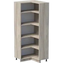 ШКАФ ЪГЛОВ УНИ 80X80 Н=190СМ ОТВОРЕН НА РАФТОВЕ С КРАКА