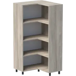 ШКАФ ЪГЛОВ УНИ 80X80 Н=160СМ ОТВОРЕН НА РАФТОВЕ С КРАКА