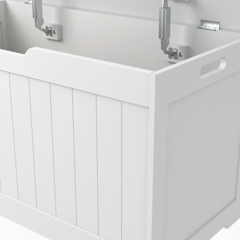 Детска Ракла за Играчки и Пейка 2 в 1 Ginger Home Дървена JWTR-3086 WHITE