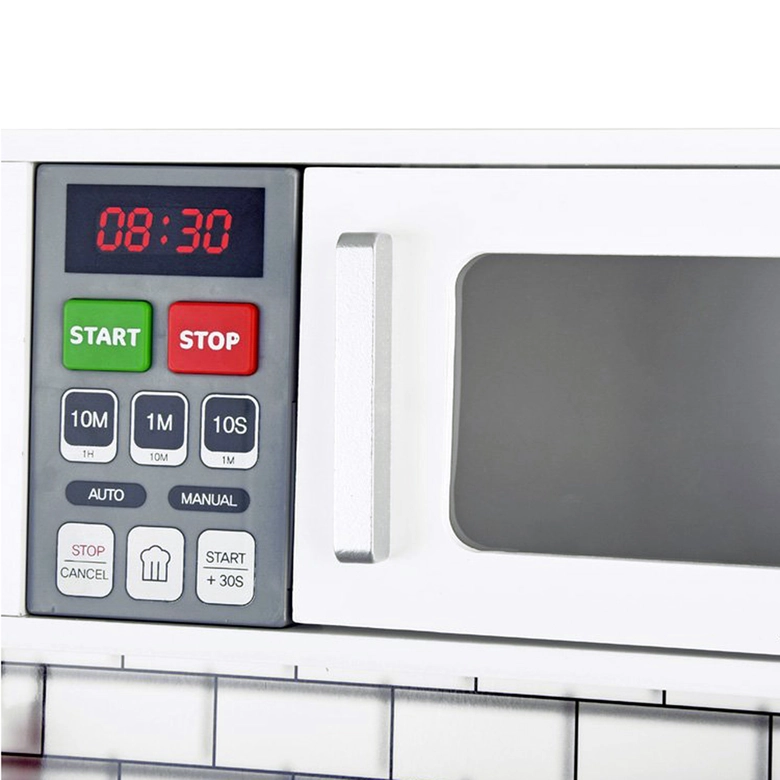 Детска Дървена Кухня Ginger Home със Звук, Светлина, Бяла W10C493J