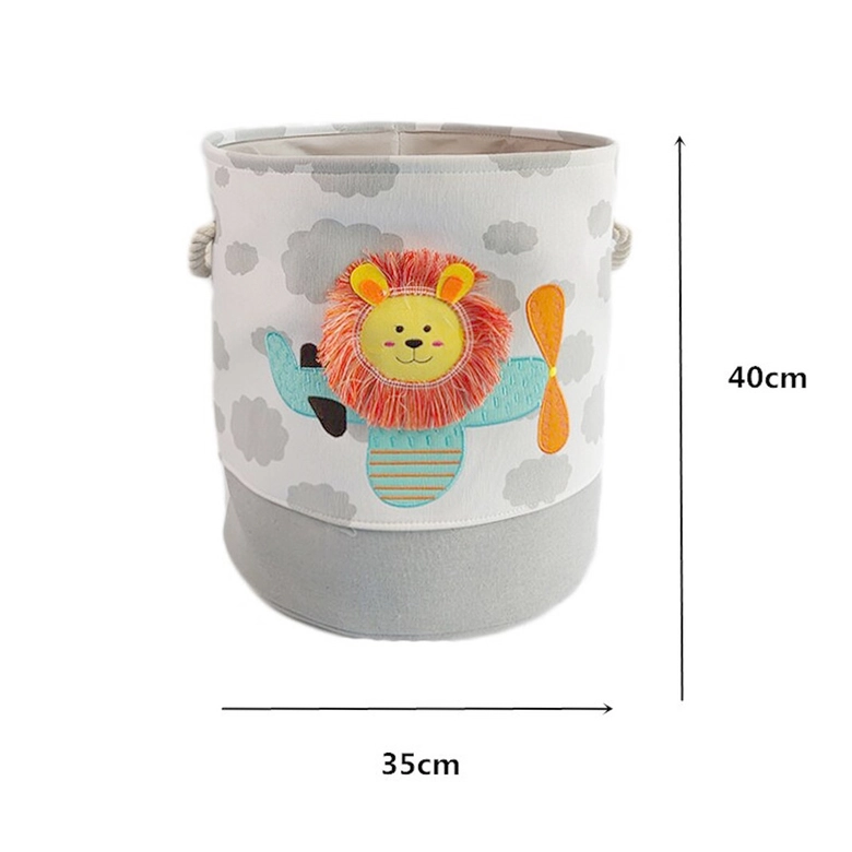 Кош за Играчки, Дрехи, Пране, Сгъваем, с Удобни Дръжки, за Детска стая, Спалня, Дневна - Лъвче, Ginger Home
