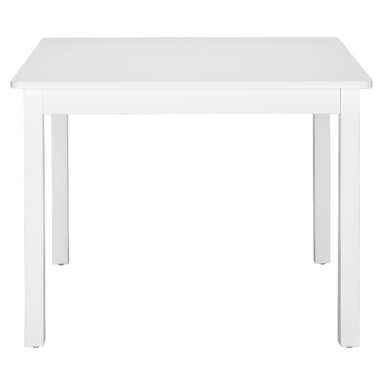 Детска Маса с 4 Столчета GINGER HOME, Дървен Комплект за Игра и Учение, Бял, 66x56x48 см, Ginger Home