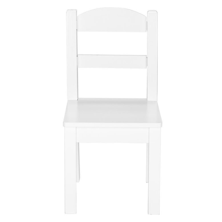 Детска Маса с 4 Столчета GINGER HOME, Дървен Комплект за Игра и Учение, Бял, 66x56x48 см, Ginger Home