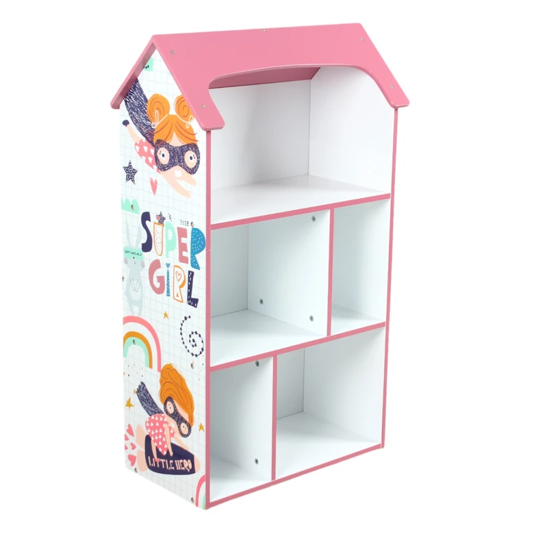 Детска дървена етажерка за книги във формата на къща с покрив - DREAMS, Ginger Home