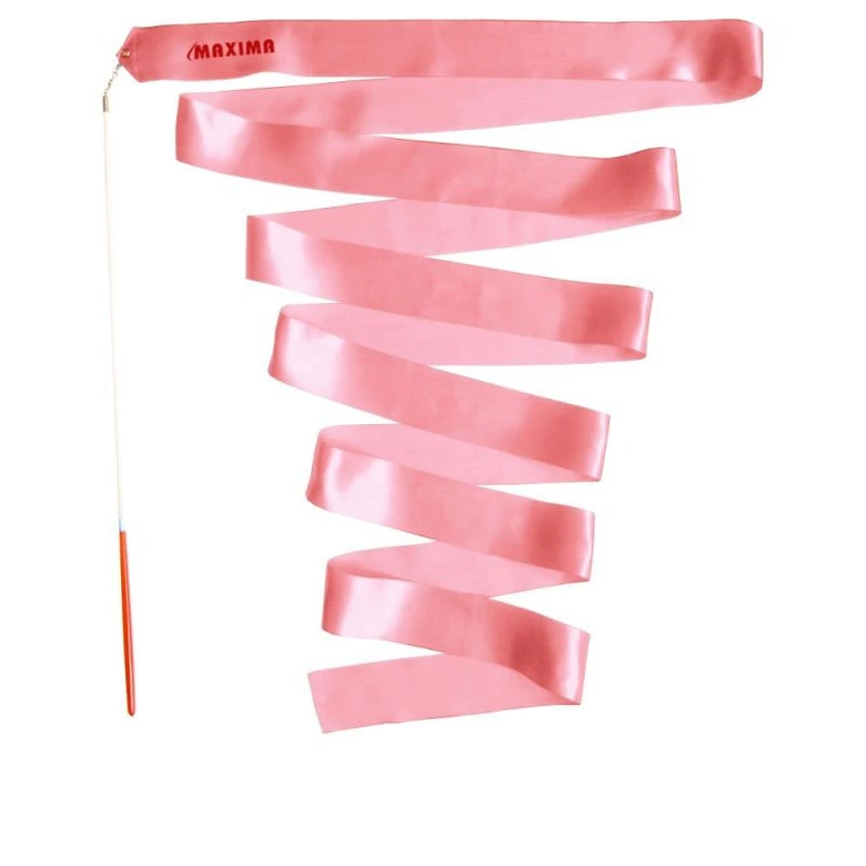 Лента за художествена гимнастика MAXIMA, 6 м*5 см, Розова