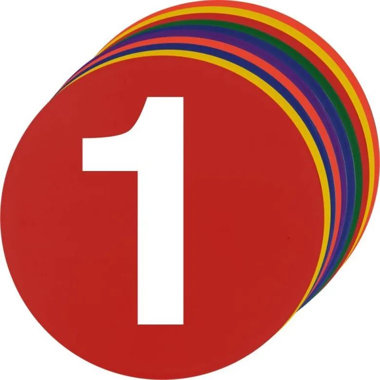 Маркери тренировъчни Ф23 см, с цифри 1-10, комплект