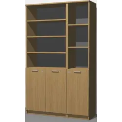ШКАФ БИБЛИОТЕКА С РАФТОВЕ 110Х37 Н=180СМ СЪС ЗАКЛЮЧВАНЕ 