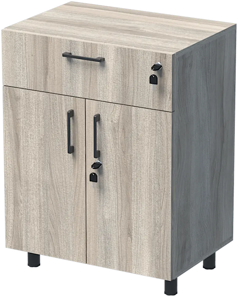 ШКАФ УНИ 60X52 Н=80СМ С 2 ВРАТИ И ЧЕКМЕДЖЕ