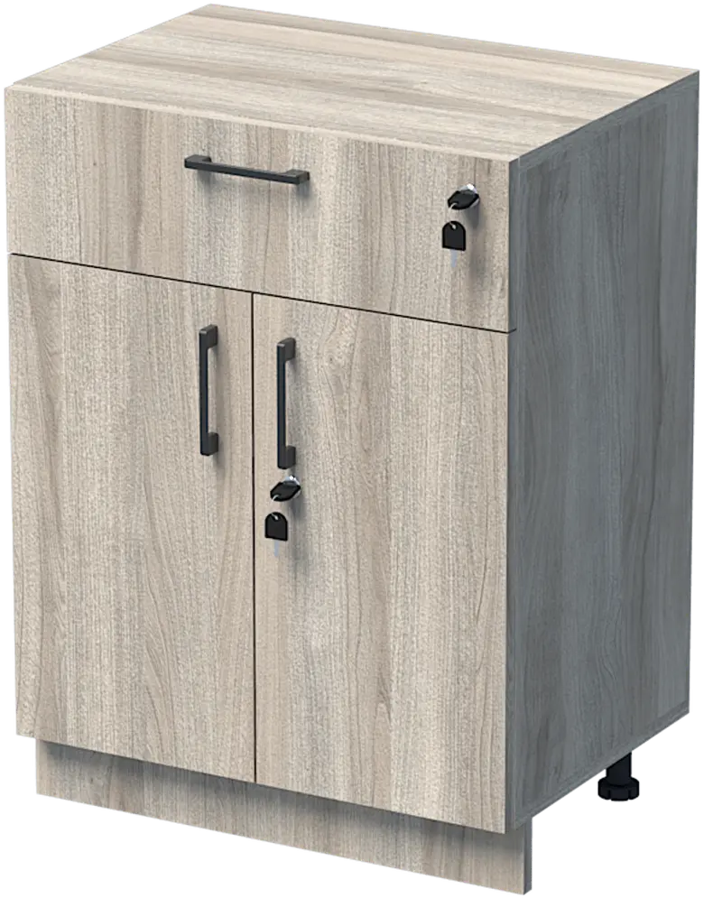 ШКАФ УНИ 60X52 Н=80СМ С 2 ВРАТИ И ЧЕКМЕДЖЕ