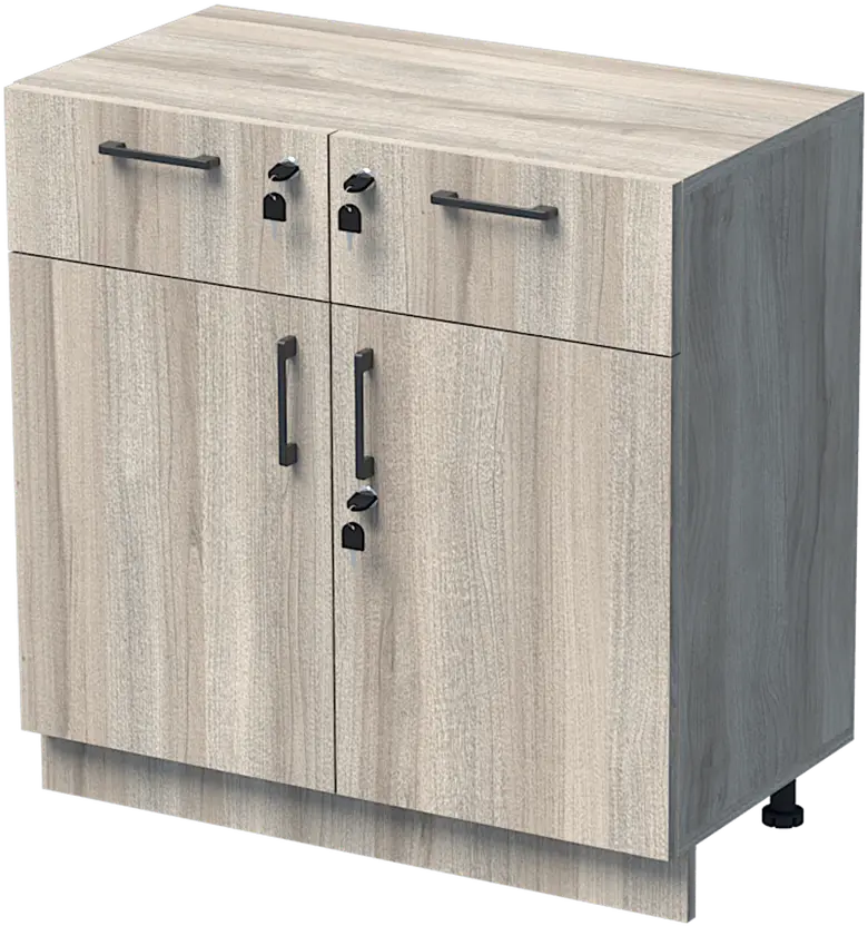 ШКАФ УНИ 80X52 Н=80СМ С 2 ВРАТИ И 2 ЧЕКМЕДЖЕTA