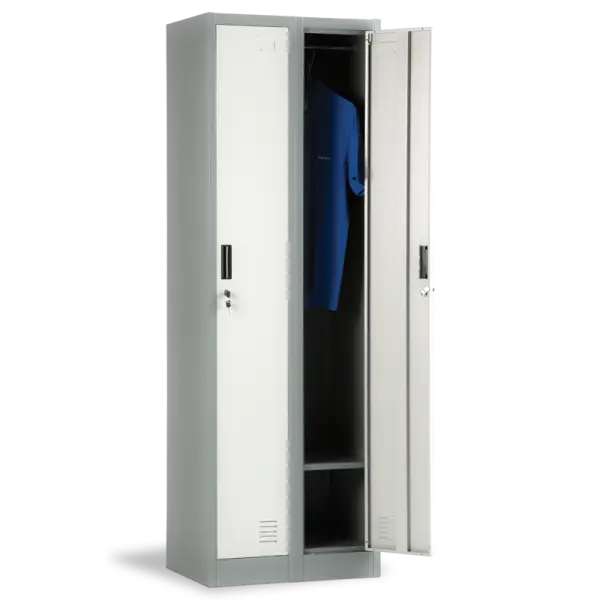 МЕТАЛЕН ШКАФ CR-1242-2 J LUX - СИВ/Т.СИВ