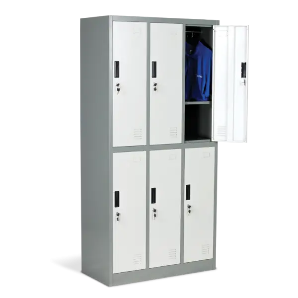 МЕТАЛЕН ШКАФ CR-1243 J LUX СИВ/Т.СИВ