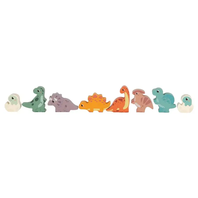 Small Foot Конструктор Динозавър, дървен, 50 части