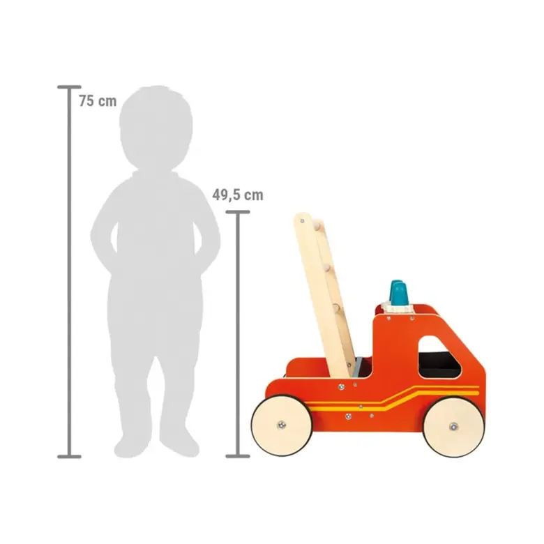 Small Foot Проходилка Пожарна, детска, дървена, 48 х 40 х 49.5 cm