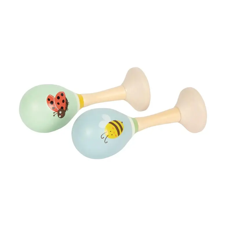Small Foot Маракаси Tiny Friends, дървени, 2 броя