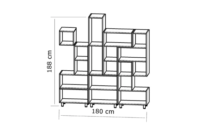 СЕКЦИЯ ТЕТРИС 180X35 Н=188СМ ВАРИАНТ 6