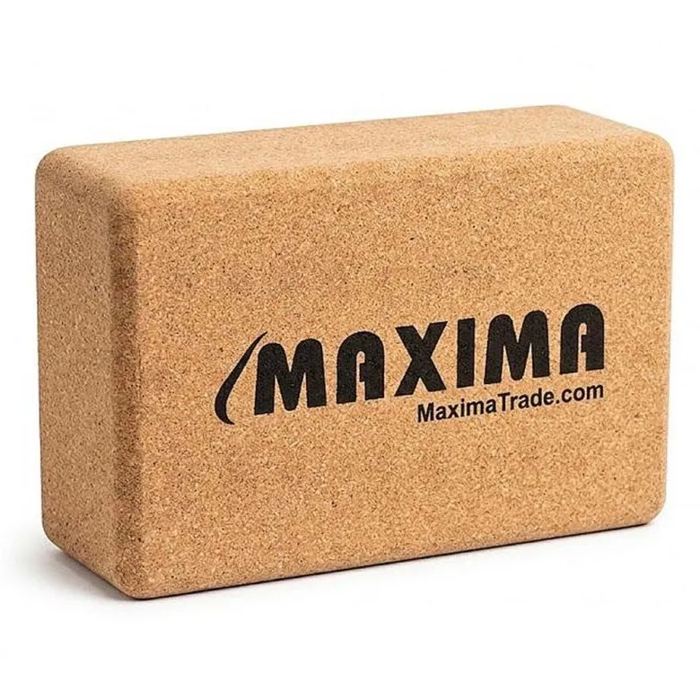 Корков йога блок MAXIMA, 23х15х8 см, 690 г 