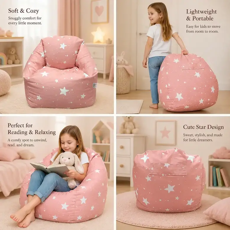 Детски Пуф Кресло GINGER HOME Little Stars