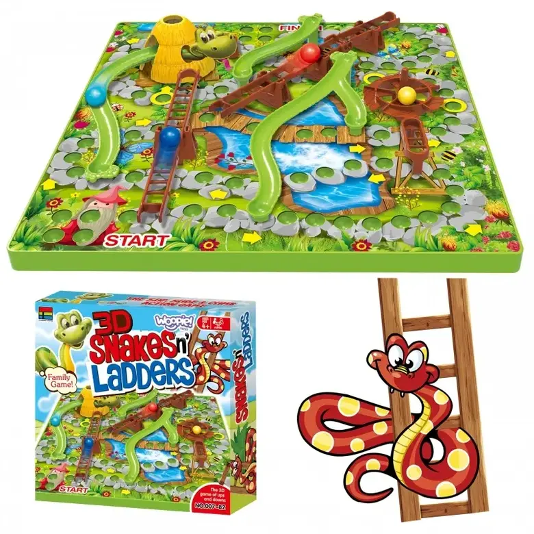 Настолна 3D игра Змии и стълби Jolly – семейна игра