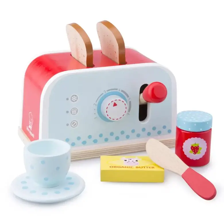 Дървен детски тостер за игра – Готови за закуска от New Classic Toys