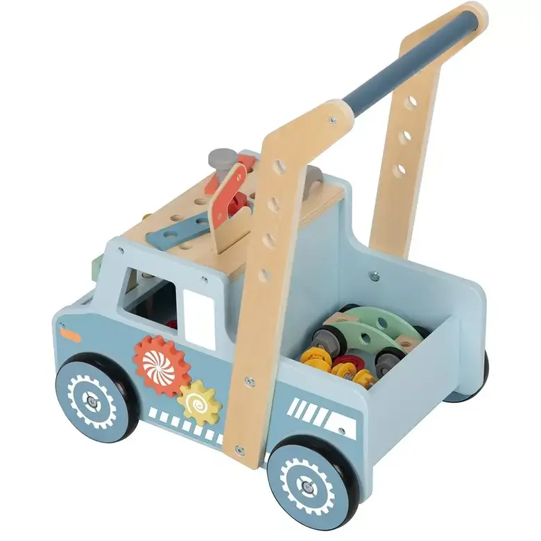 Дървена проходилка камион – Работилничка на колела от Tooky Toy