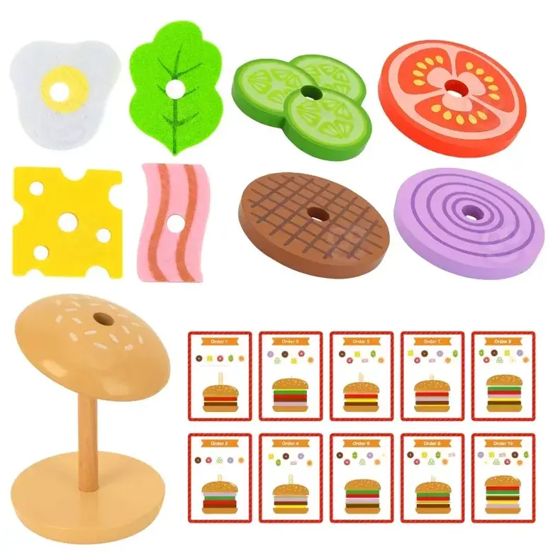 Дървена играчка – Направи си бургер от Tooky Toy