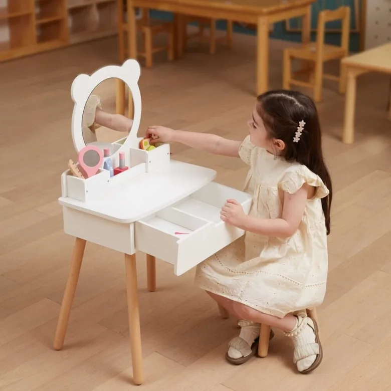 Viga Toys Детска тоалетка със столче
