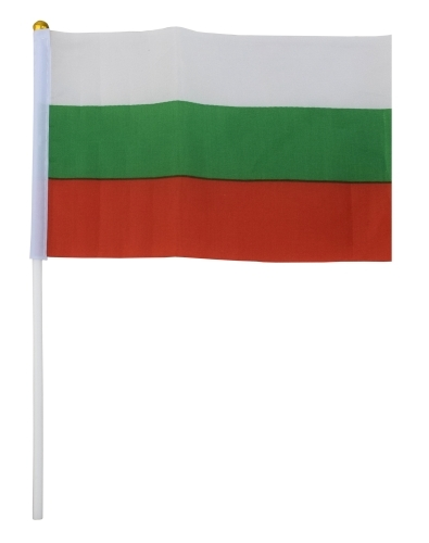 Знаме на България 20х15 см с дръжка