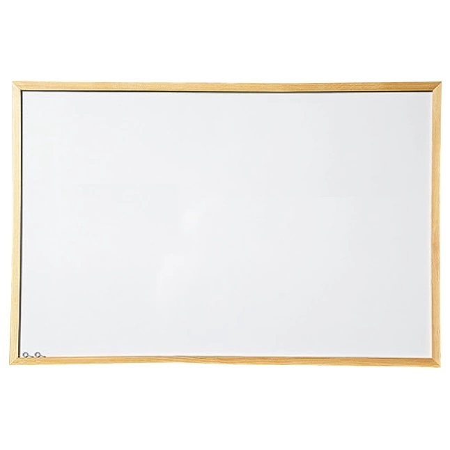 Бяла дъска с дървена рамка Bi-Office 60х90 cm