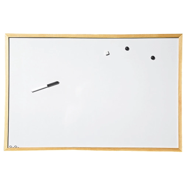 Магнитна бяла дъска с дървена рамка Bi-Office 60х90 cm