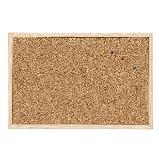 Коркова дъска с дървена рамка 60х90 cm 