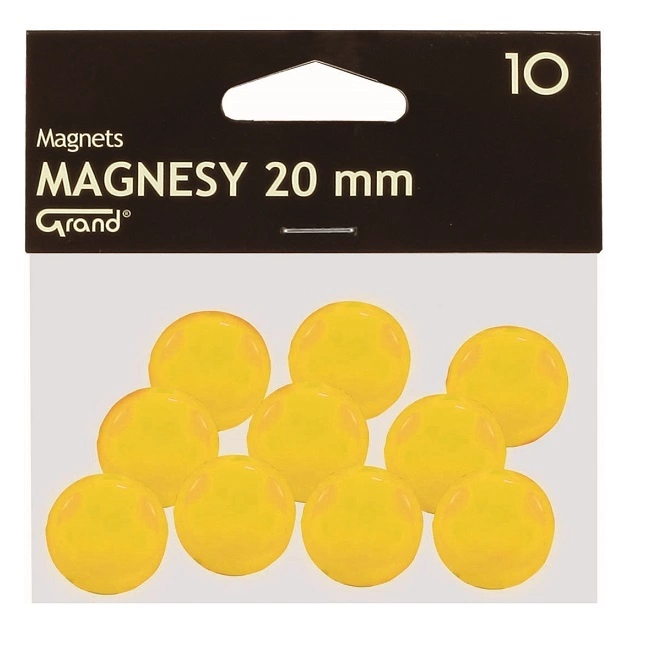 Магнити Grand Ф20 mm 10 бр. Жълт 