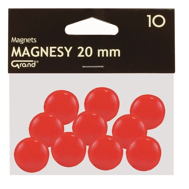 Магнити Grand Ф20 mm 10 бр. Червен 