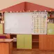 СЕКЦИЯ КЪЩА ЗА ВГРАДЕНА ДЪСКА 120Х240 - ЕТАЖЕРКА ЪГЛОВА 30Х42.9 Н=176 - ЛЯВА