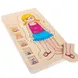 Small Foot Пъзел Тяло на момиче, на слоеве, дървен, 28 части