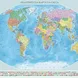 Стенна карта на Света Политическа 100/140 