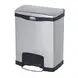 Rubbermaid Кош Slim Jim Front, метален, 30 L, черен, бял