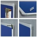 Коркова  дъска с алуминиева рамка със  синьо  покритие Bi-Office 90x120