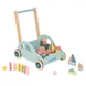 Дървена проходилка с конструктор Кола от Lelin toys