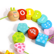 Дървена играчка за нанизване гъсеница от Tooky toy