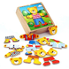 Дървена играчка и пъзел - Облечи Мечо от Viga toys