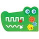 Дървена играчка за стена голяма - Крокодил от Viga toys